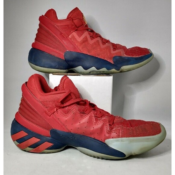 Marvel Adidas D.O.N. Issue 2 J Spider Man Sneakers US Size 5.5 UK 5- G55709 EUC - Picture 1 of 12